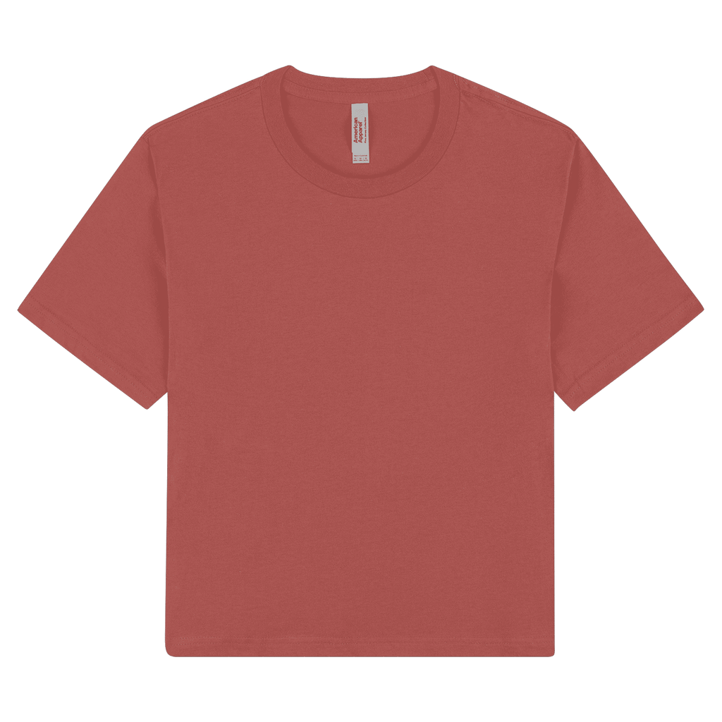 102 American Apparel Women's Fine Jersey Boxy T-Shirt