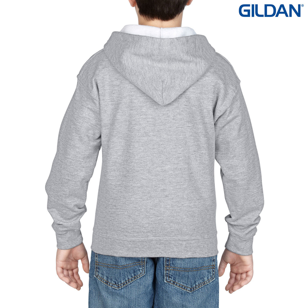 18600B Gildan Heavy Blend Youth Full Zip Hooded Sweatshirt