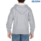 18600B Gildan Heavy Blend Youth Full Zip Hooded Sweatshirt