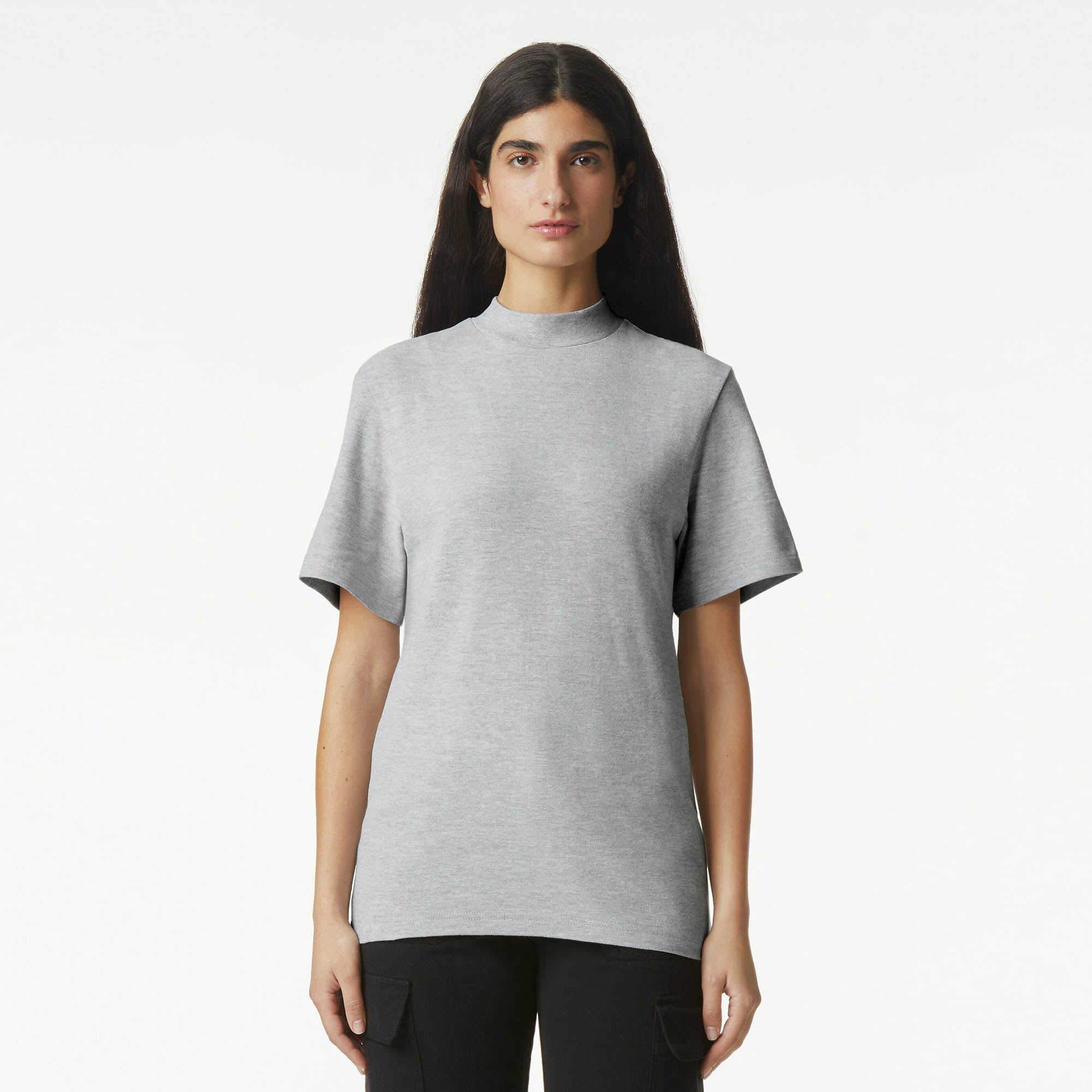1PQ American Apparel Unisex Pique Mockneck