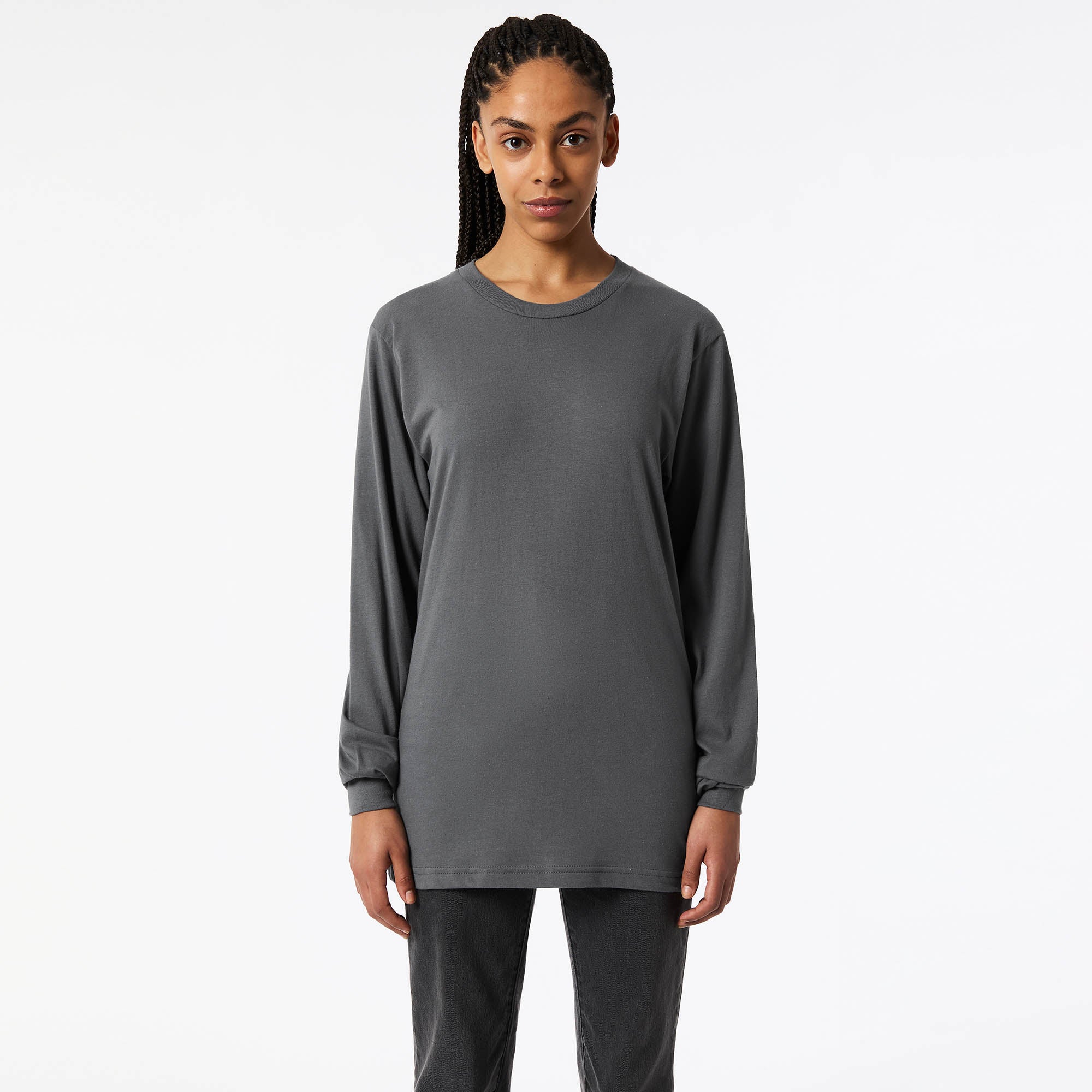 2007W American Apparel Cotton Long Sleeve Fine Jersey T-shirt