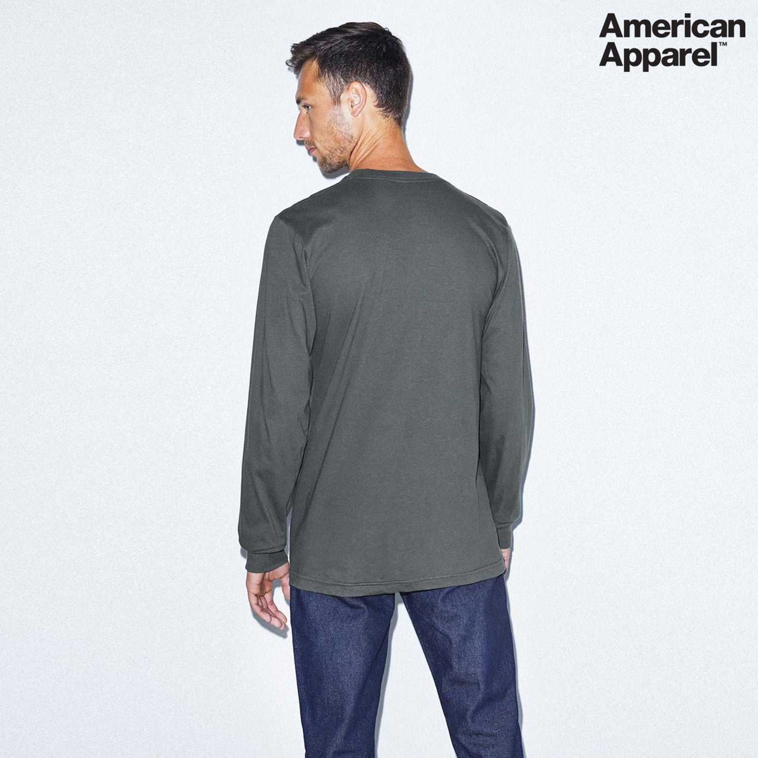 2007W American Apparel Cotton Long Sleeve Fine Jersey T-shirt