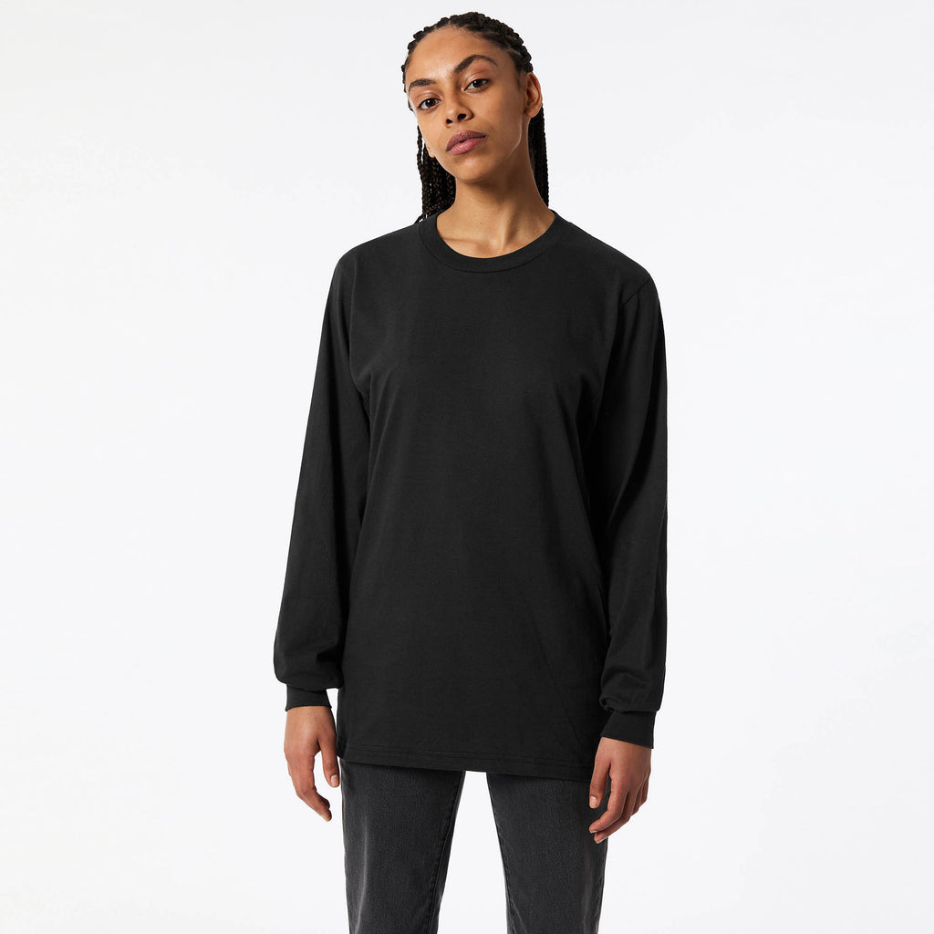 2007W American Apparel Cotton Long Sleeve Fine Jersey T-shirt