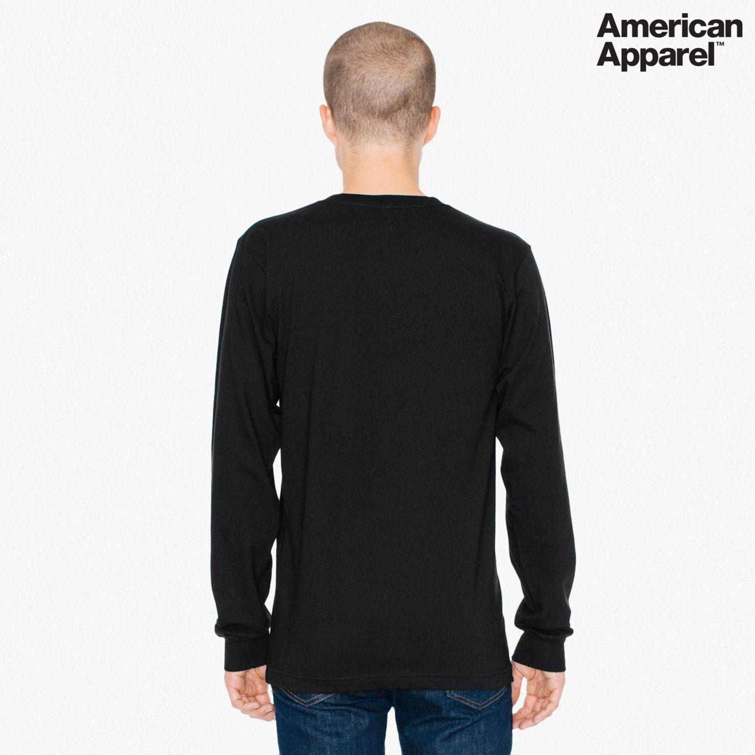 2007W American Apparel Cotton Long Sleeve Fine Jersey T-shirt