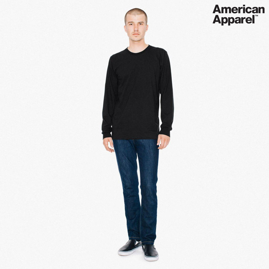 2007W American Apparel Cotton Long Sleeve Fine Jersey T-shirt