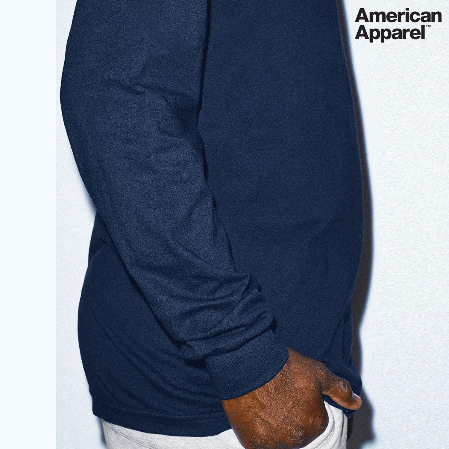 2007W American Apparel Cotton Long Sleeve Fine Jersey T-shirt