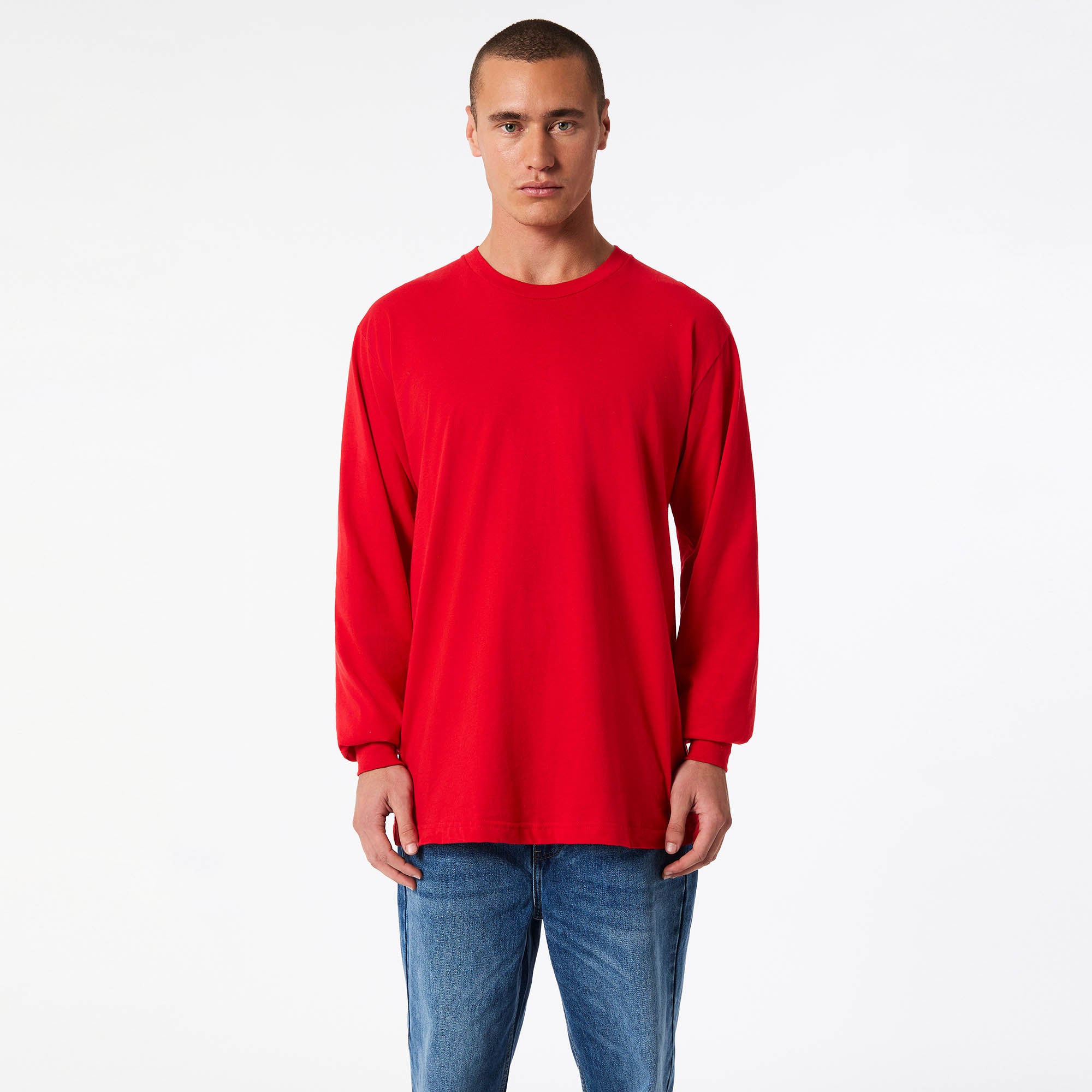 2007W American Apparel Cotton Long Sleeve Fine Jersey T-shirt
