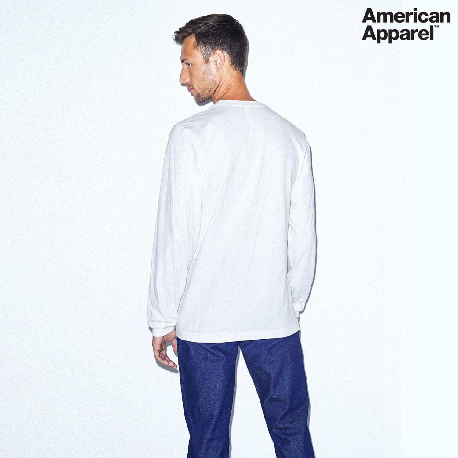 2007W American Apparel Cotton Long Sleeve Fine Jersey T-shirt