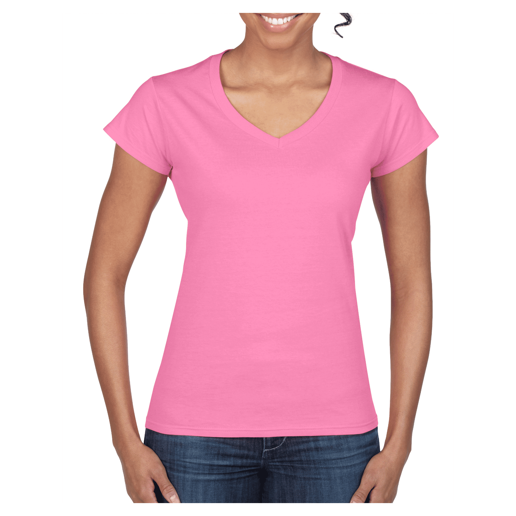 64V00L Gildan Softstyle Ladies' V-Neck T-Shirt