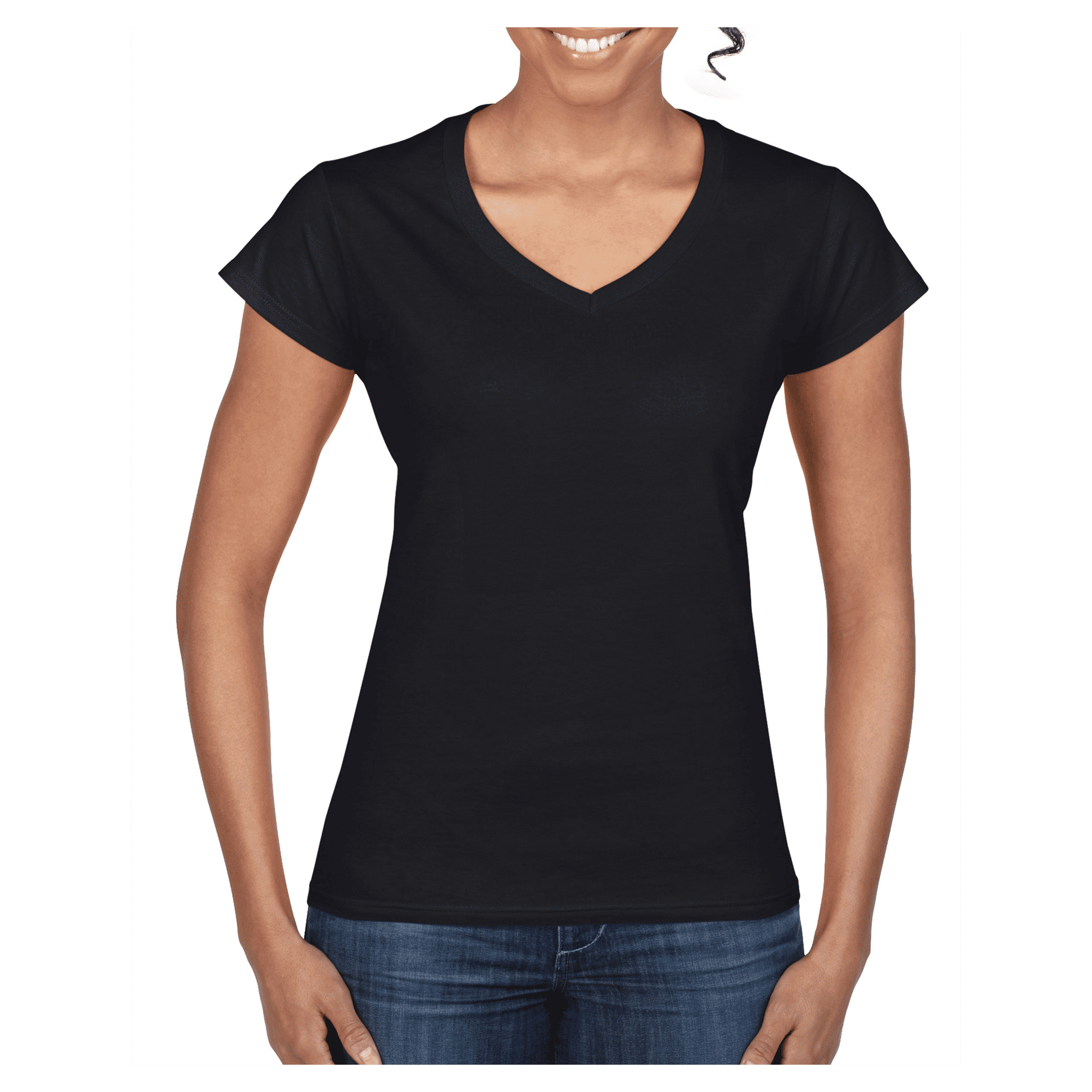 64V00L Gildan Softstyle Ladies' V-Neck T-Shirt