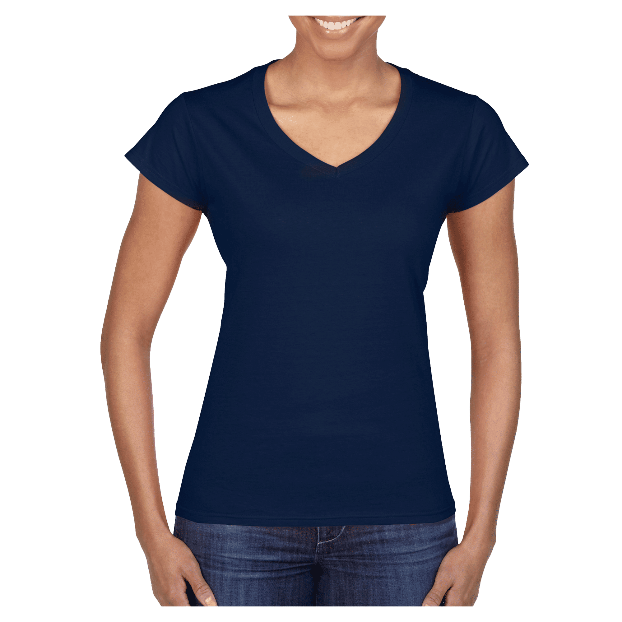 64V00L Gildan Softstyle Ladies' V-Neck T-Shirt