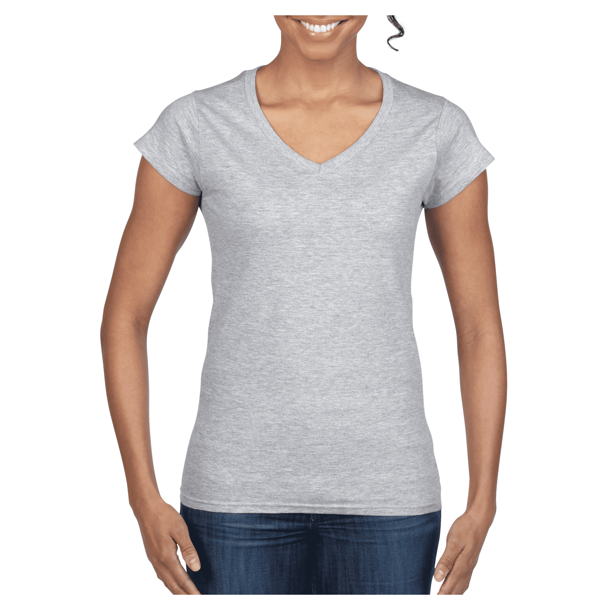 64V00L Gildan Softstyle Ladies' V-Neck T-Shirt