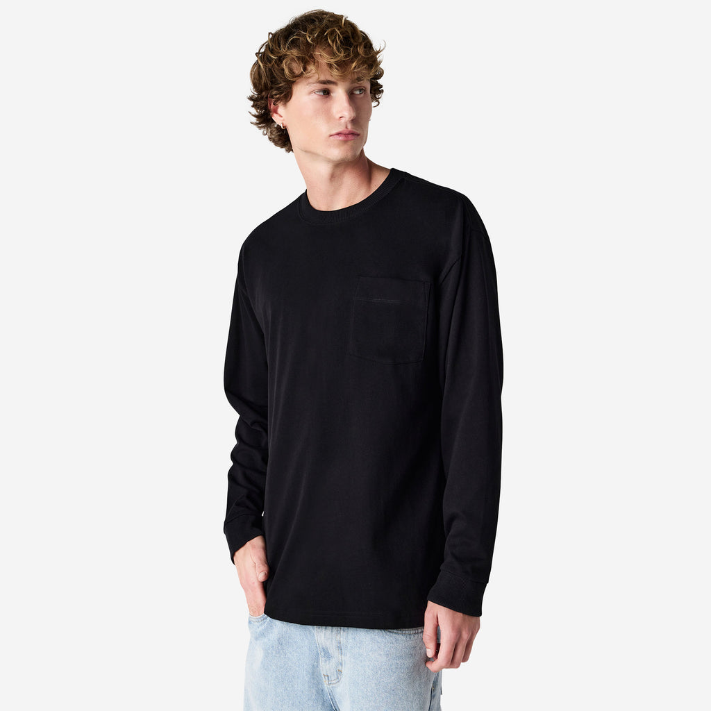 9410 American Apparel Super Heavyweight Long Sleeve T-Shirt with Pocket
