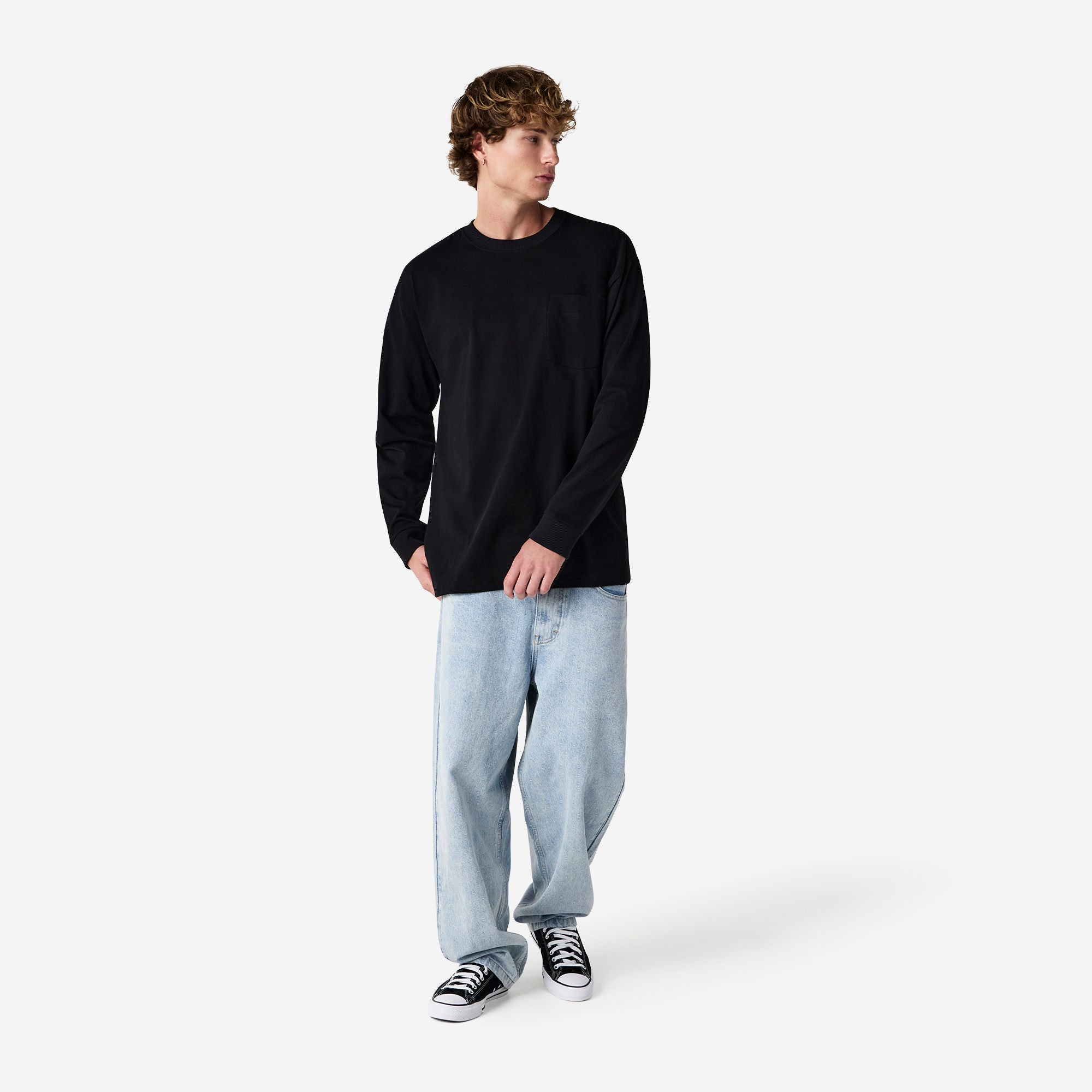 9410 American Apparel Super Heavyweight Long Sleeve T-Shirt with Pocket