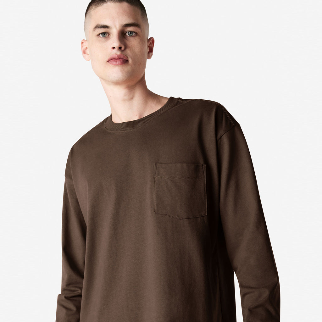9410 American Apparel Super Heavyweight Long Sleeve T-Shirt with Pocket