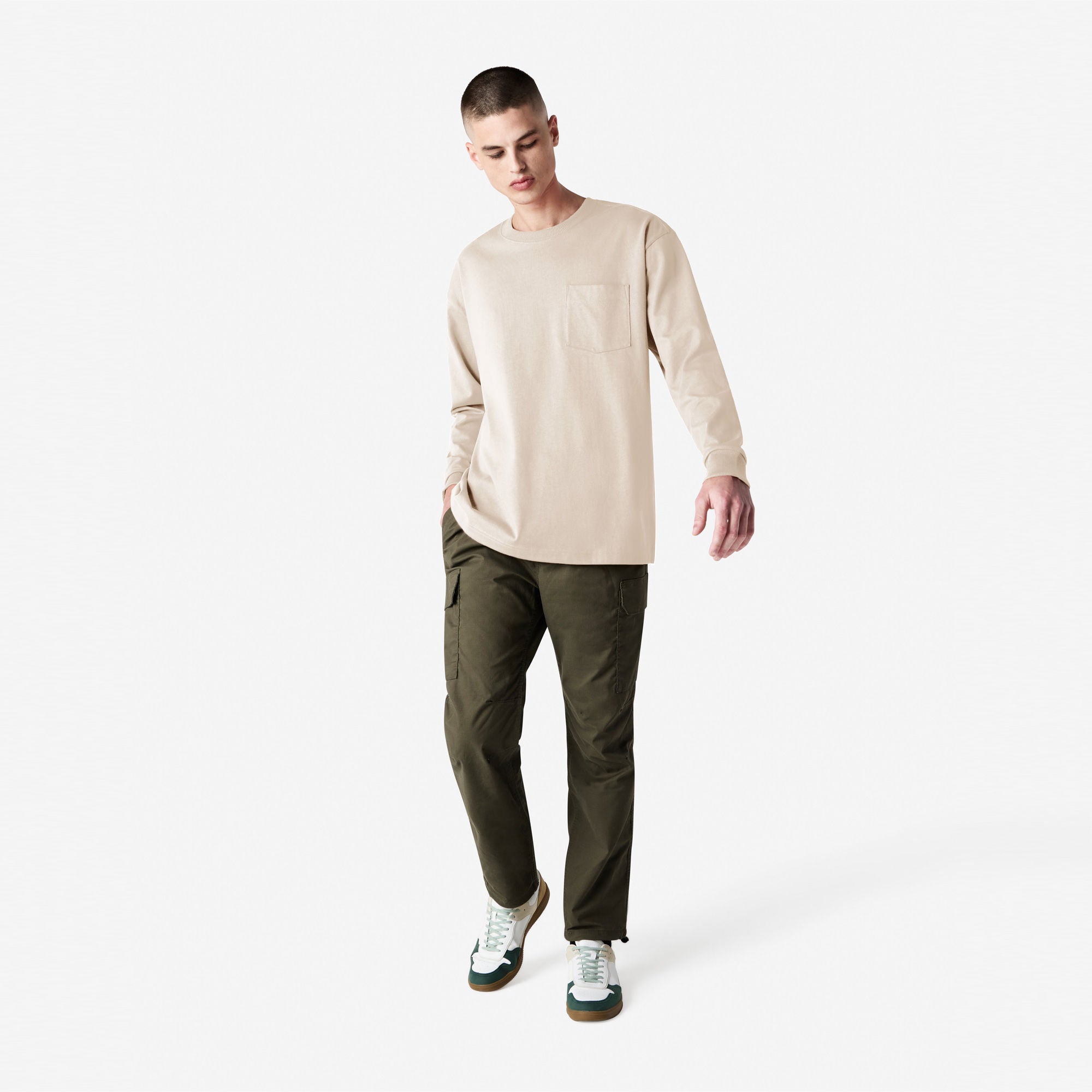 9410 American Apparel Super Heavyweight Long Sleeve T-Shirt with Pocket
