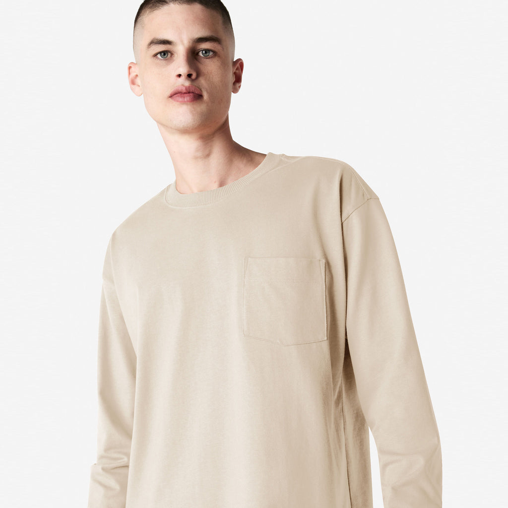 9410 American Apparel Super Heavyweight Long Sleeve T-Shirt with Pocket