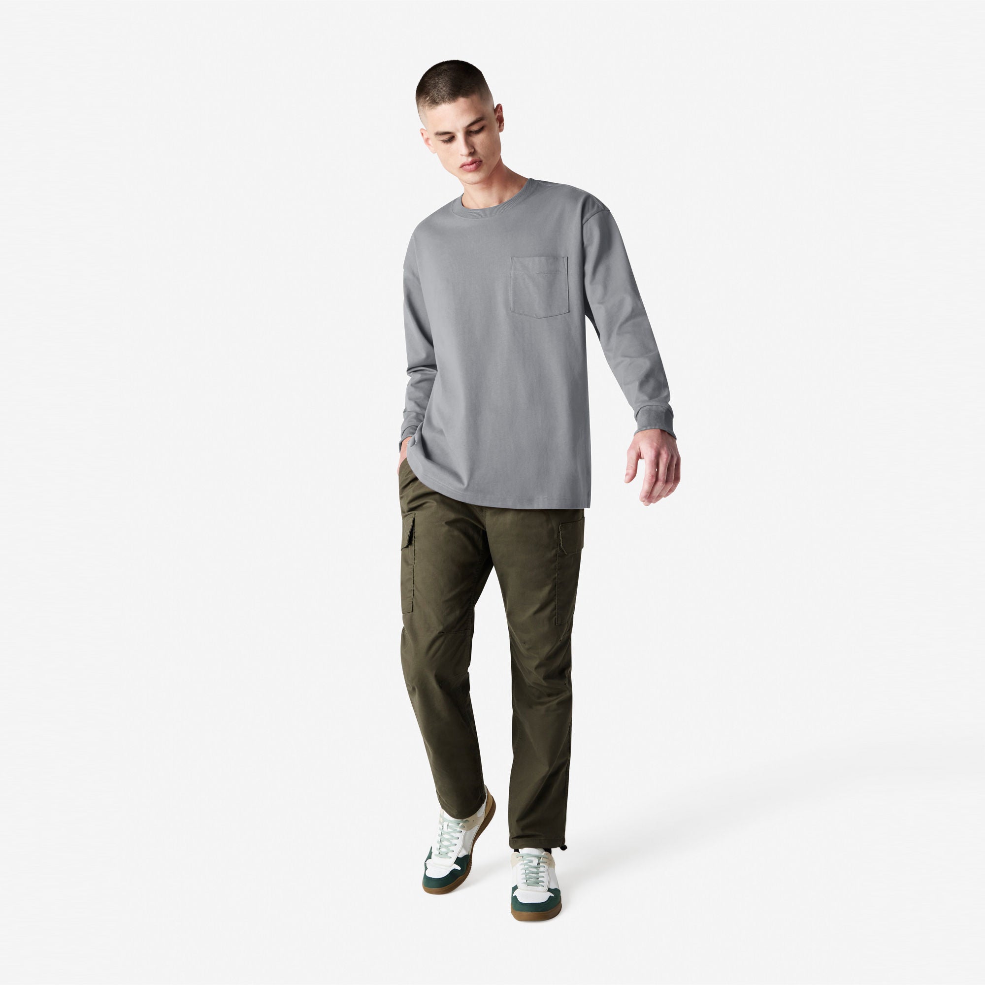 9410 American Apparel Super Heavyweight Long Sleeve T-Shirt with Pocket