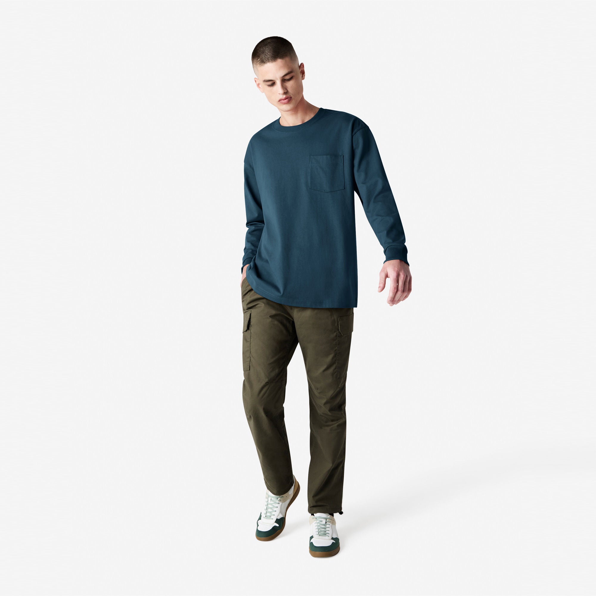 9410 American Apparel Super Heavyweight Long Sleeve T-Shirt with Pocket