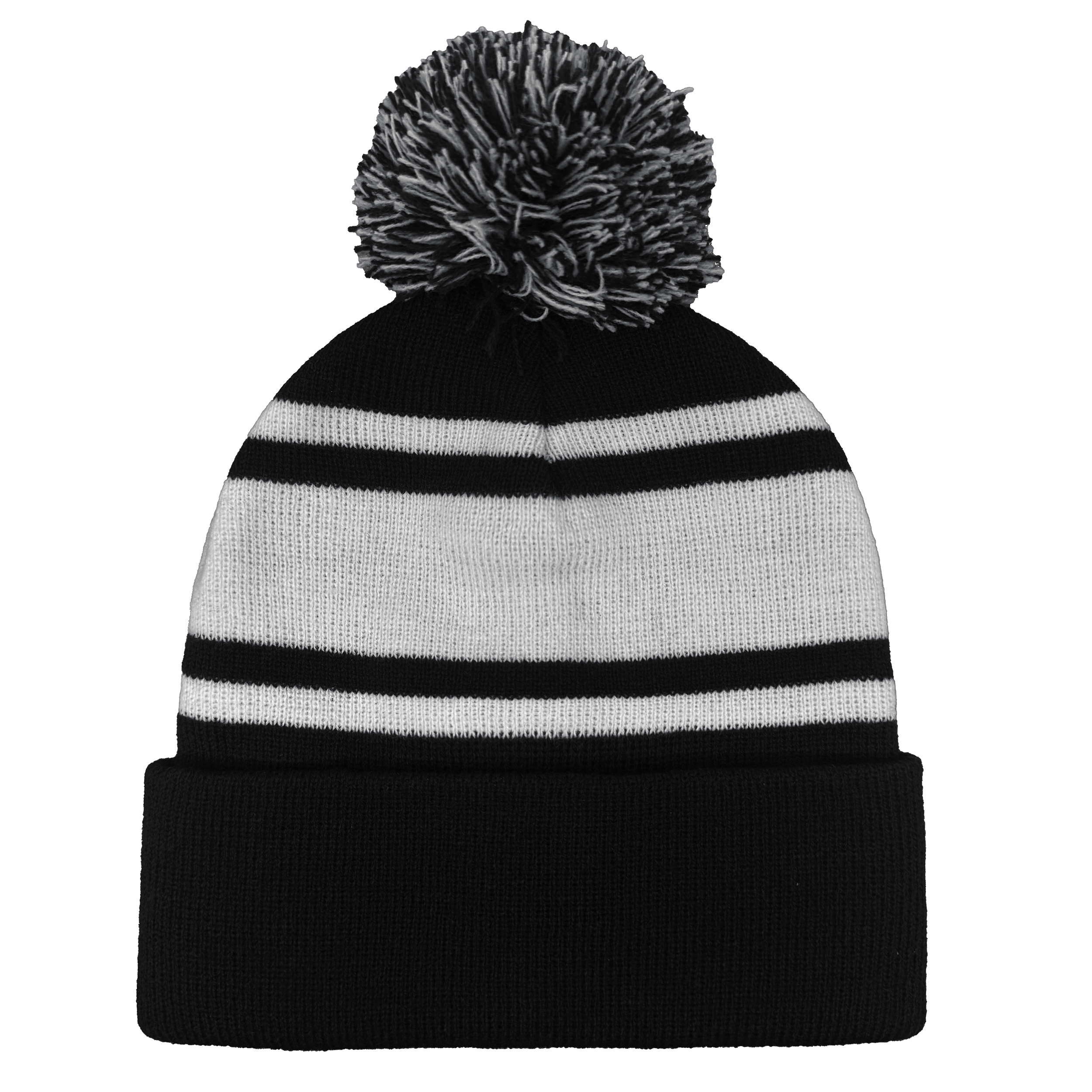 B1900 Headwear24 Cuffed Knitted Pom Pom Beanie