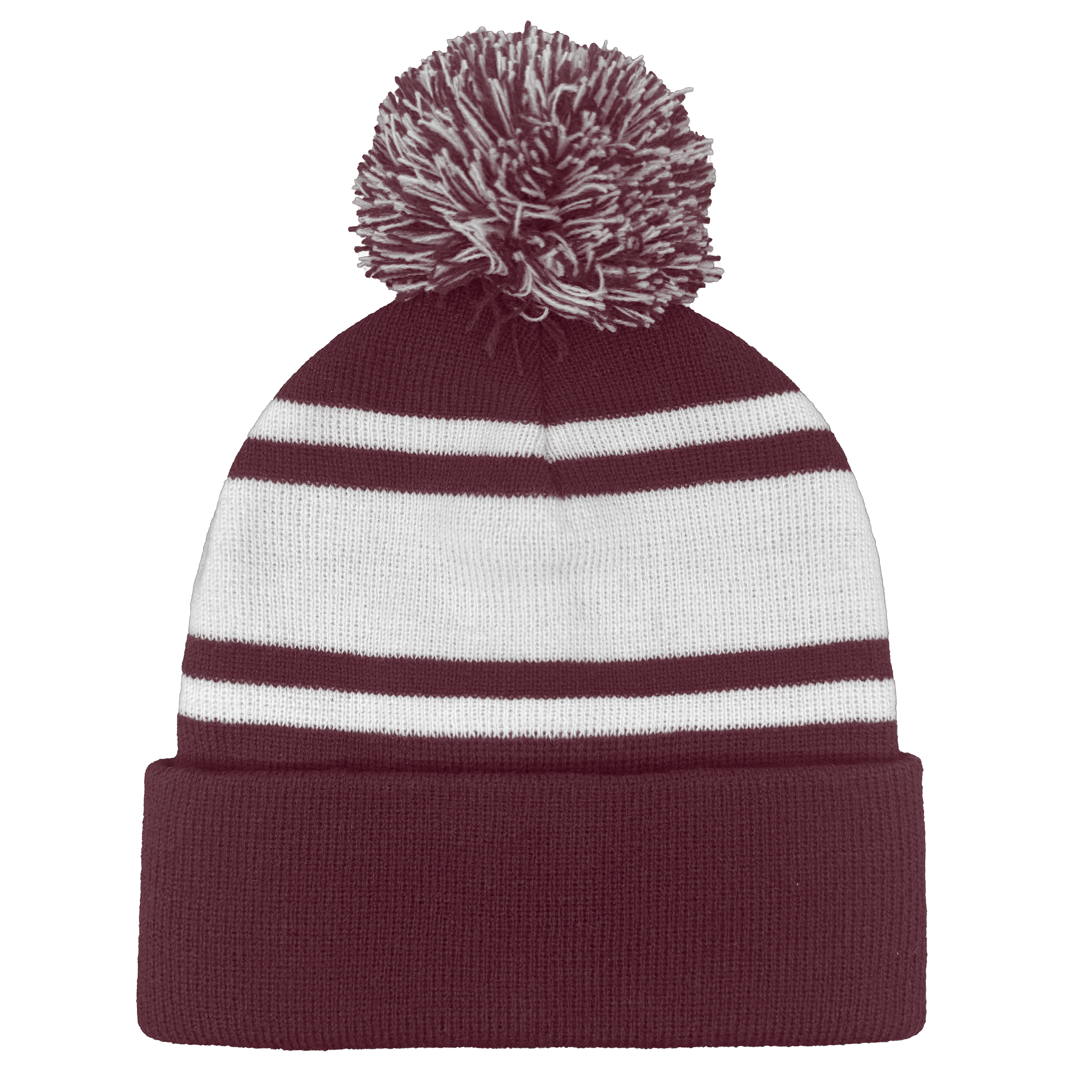 B1900 Headwear24 Cuffed Knitted Pom Pom Beanie
