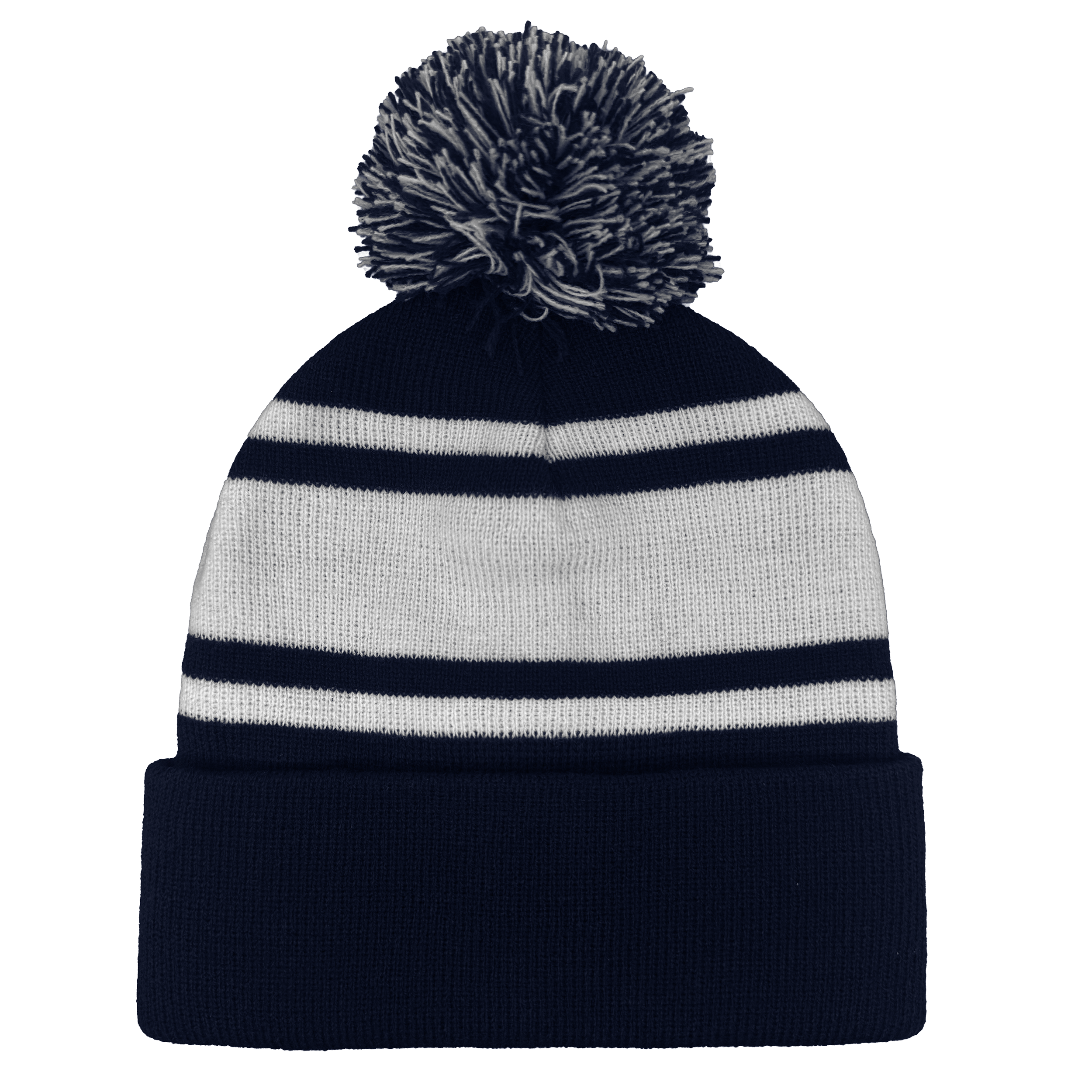 B1900 Headwear24 Cuffed Knitted Pom Pom Beanie