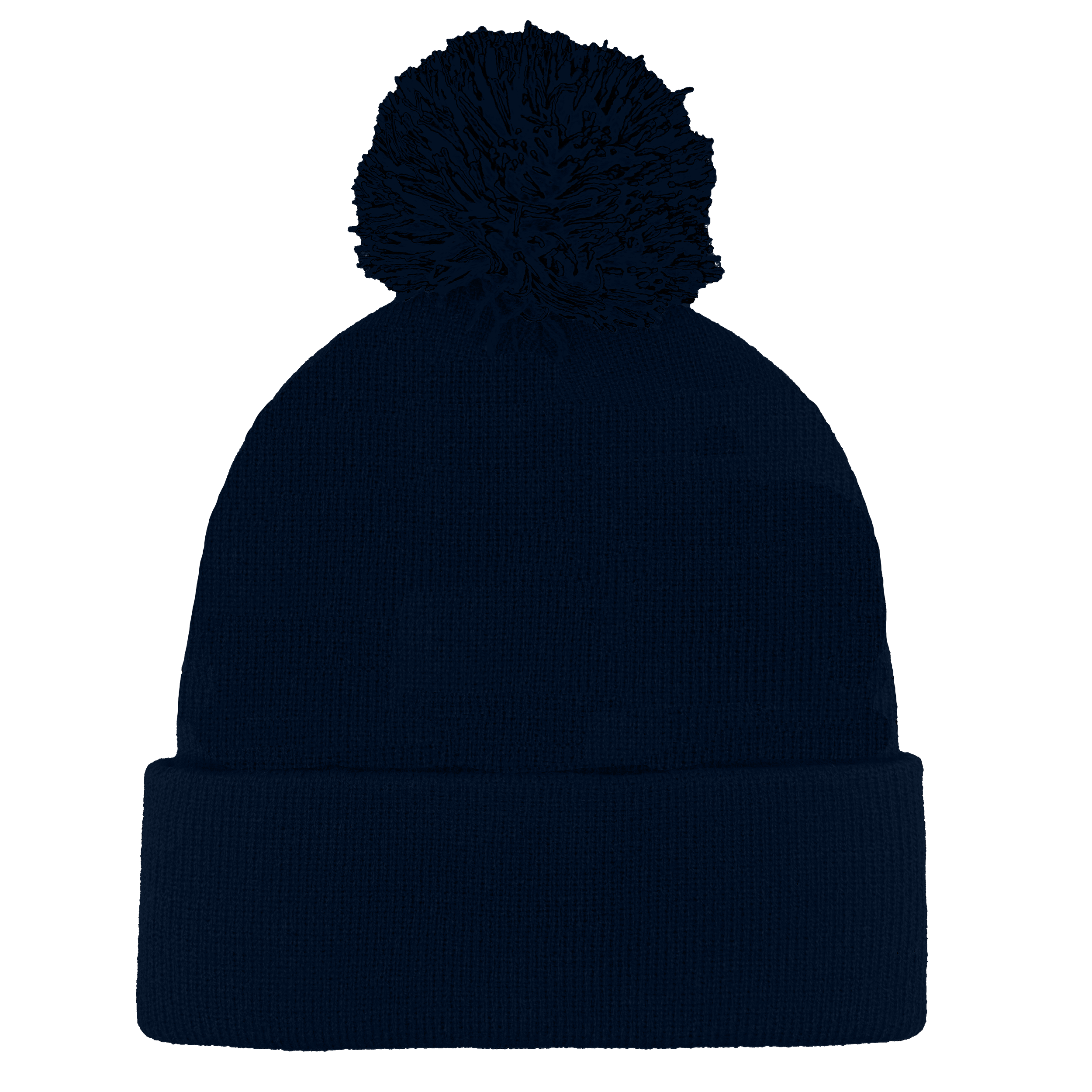 B1900 Headwear24 Cuffed Knitted Pom Pom Beanie