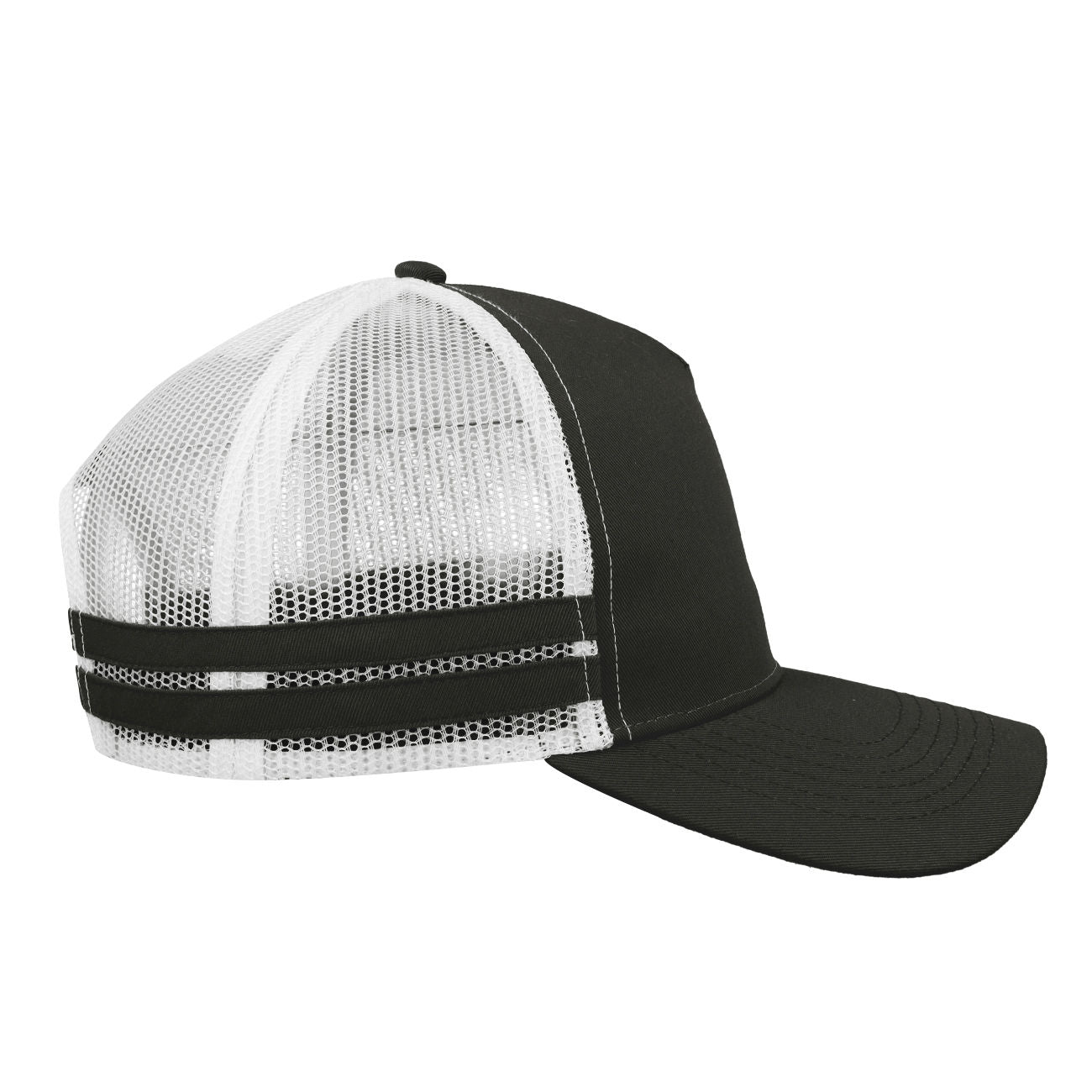 F24503 Headwear24 Striped Trucker Cap