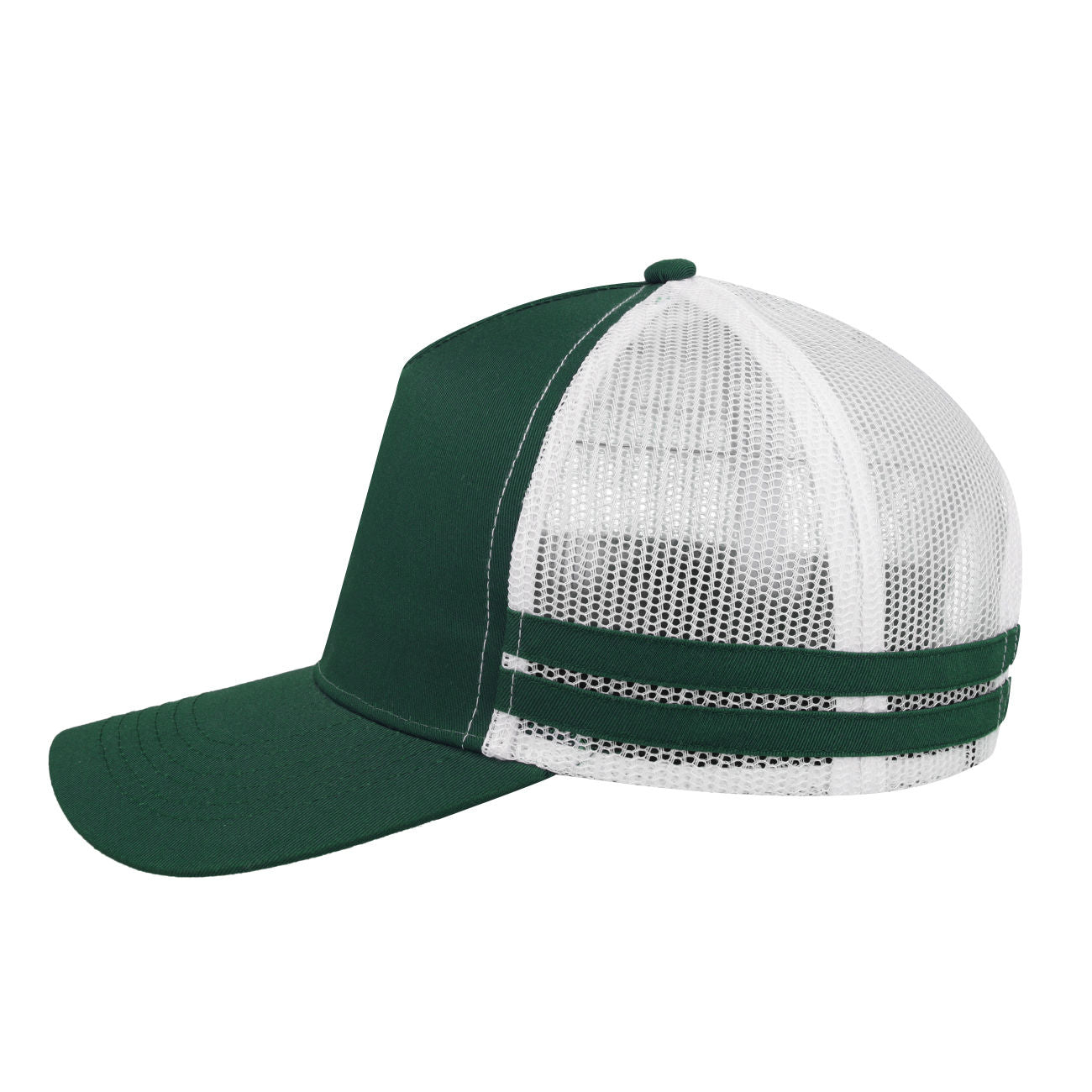 F24503 Headwear24 Striped Trucker Cap