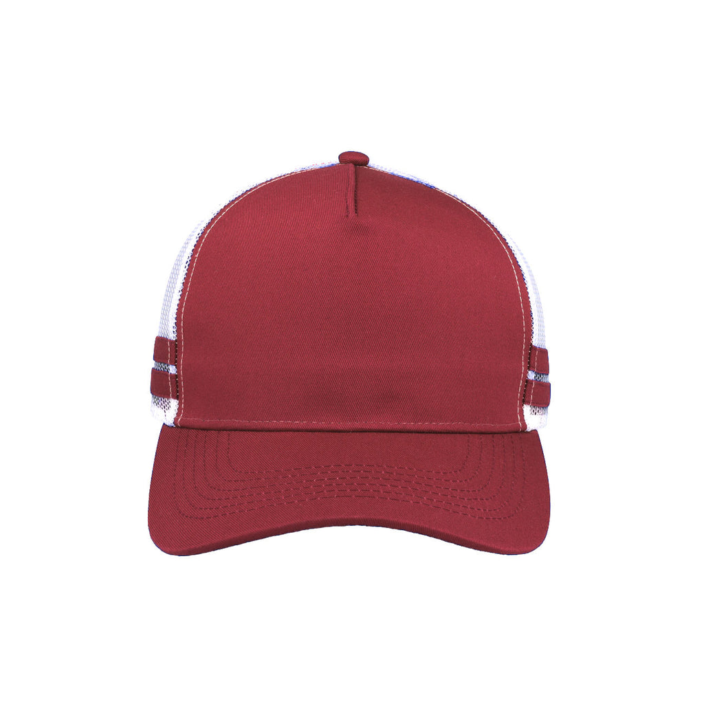 F24503 Headwear24 Striped Trucker Cap