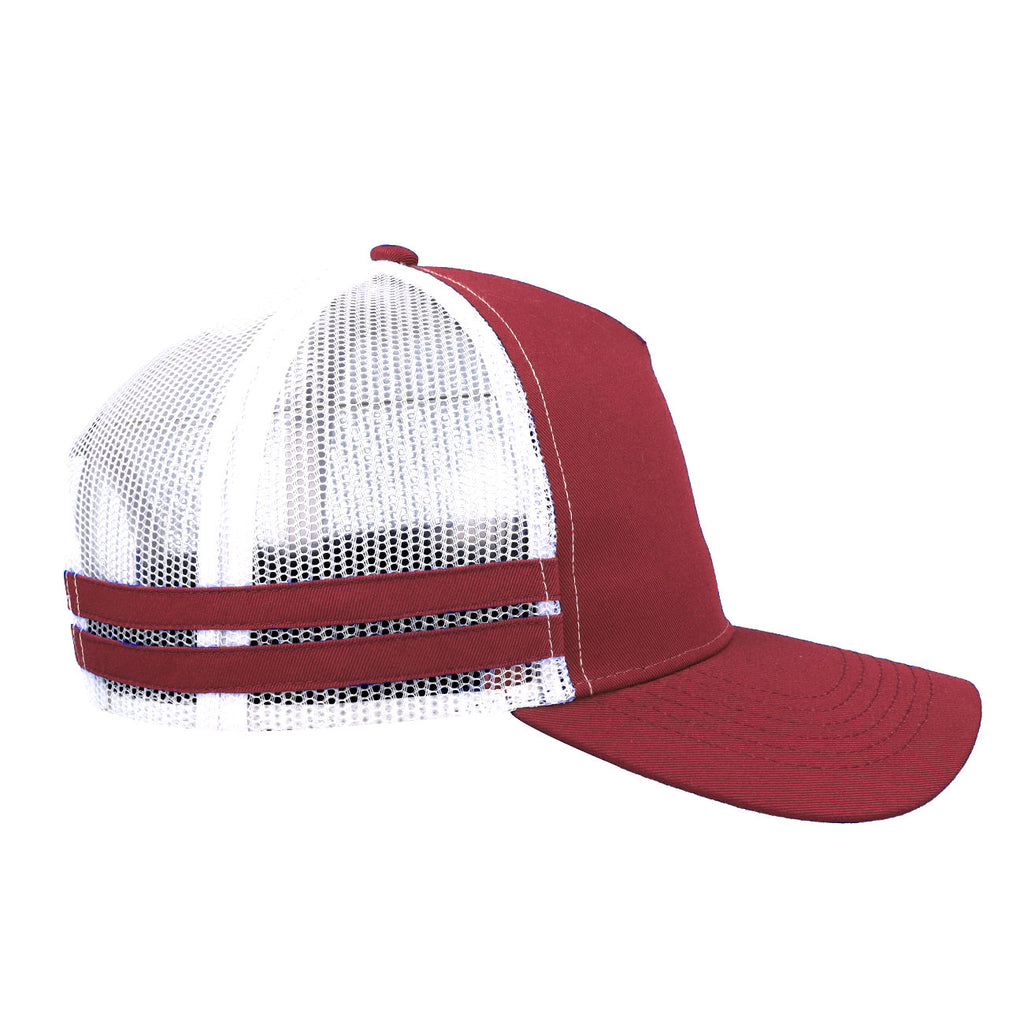 F24503 Headwear24 Striped Trucker Cap