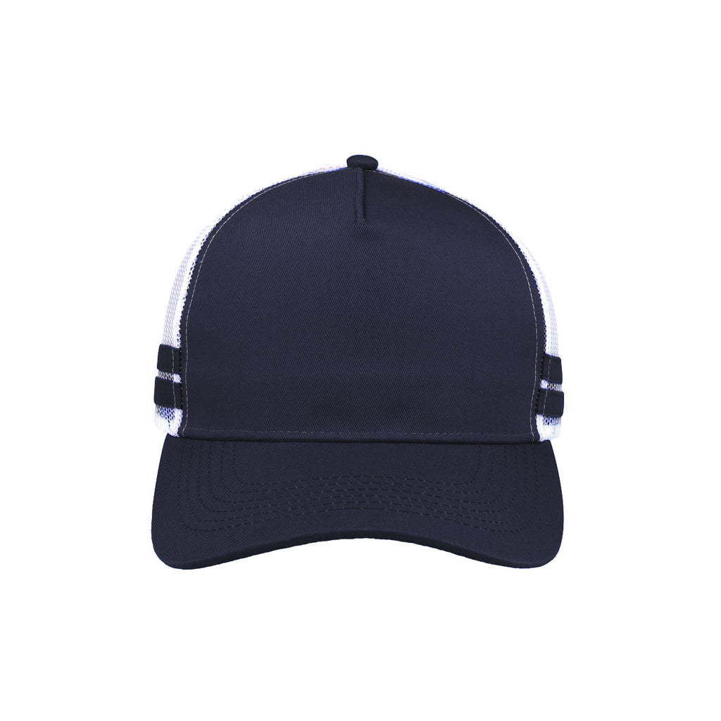 F24503 Headwear24 Striped Trucker Cap
