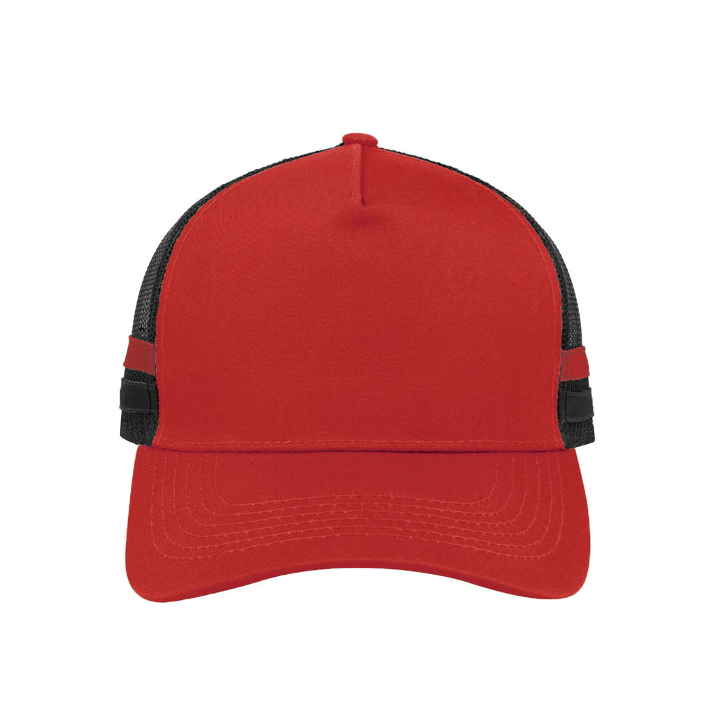 F24503 Headwear24 Striped Trucker Cap