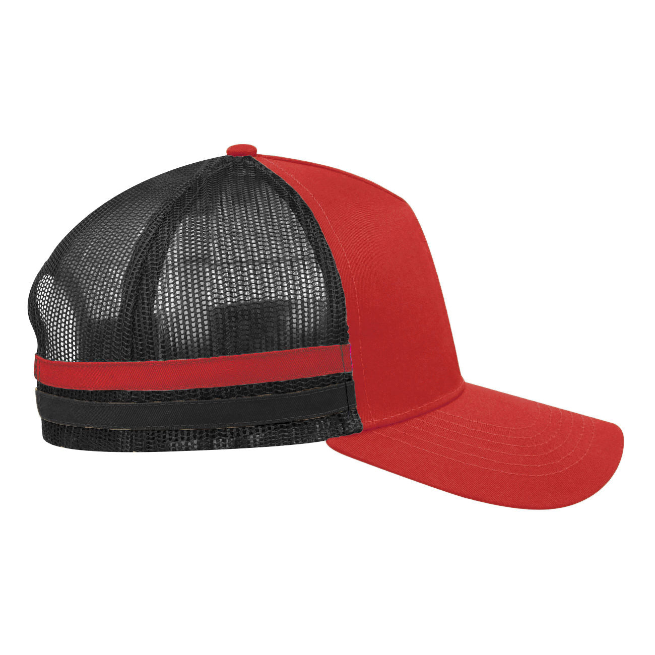 F24503 Headwear24 Striped Trucker Cap