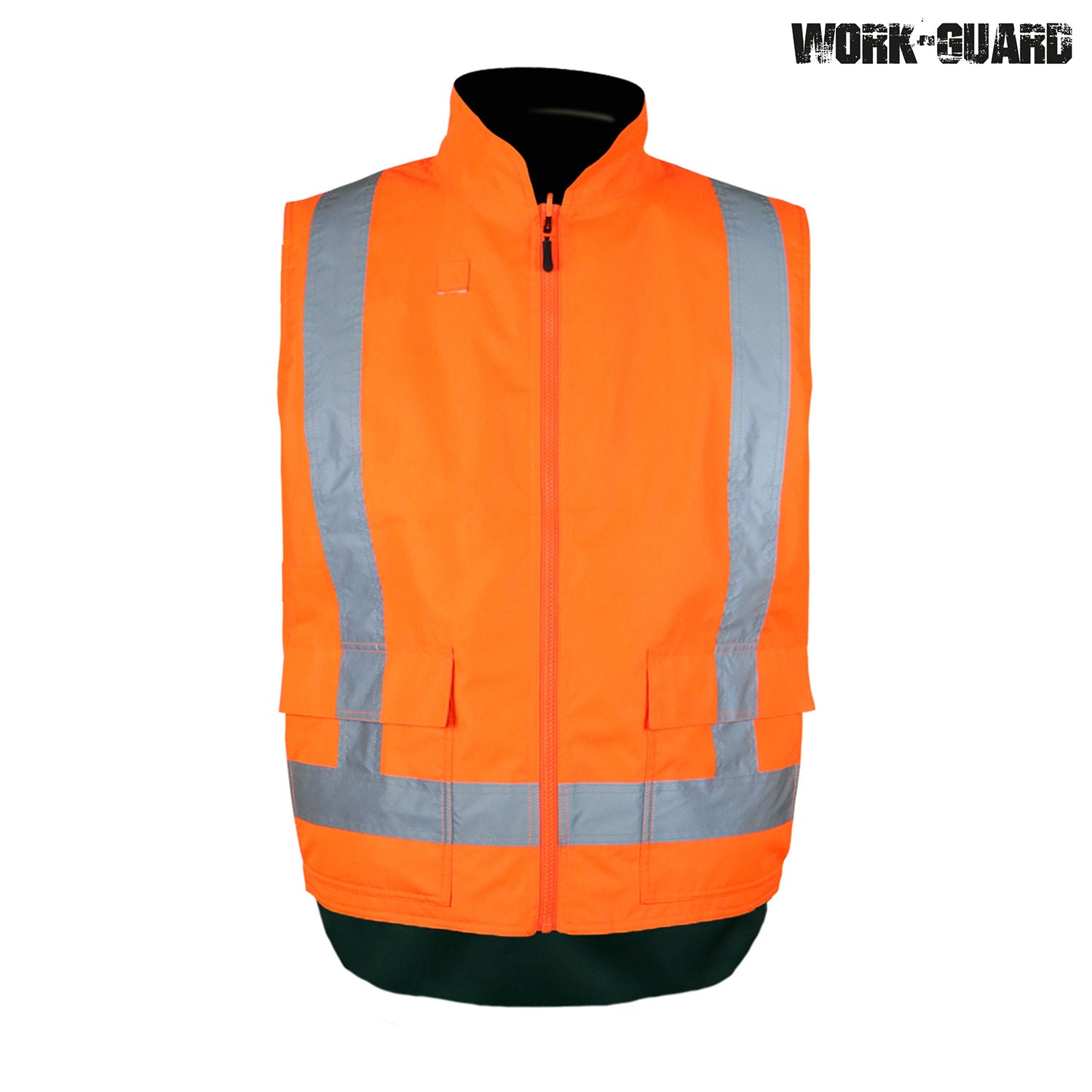 R461X Work-Guard Reversible Fleece Lined Safety Vest Day/Night