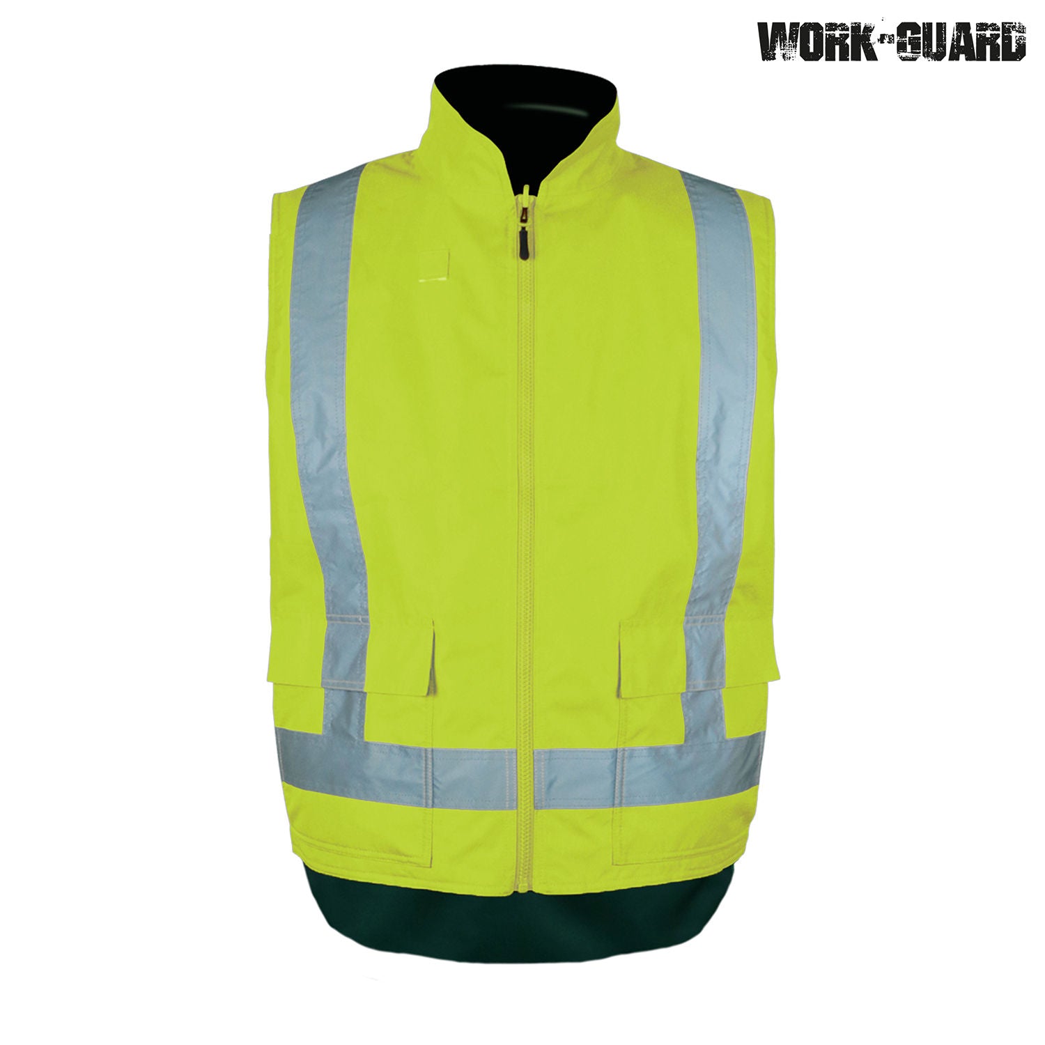 R461X Work-Guard Reversible Fleece Lined Safety Vest Day/Night