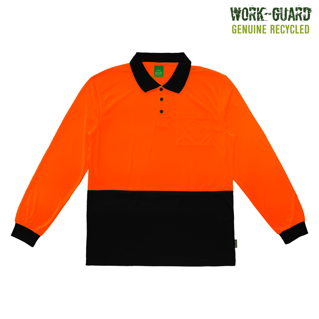 R482X Work-Guard Recycled Hi Vis Longsleeve Polo