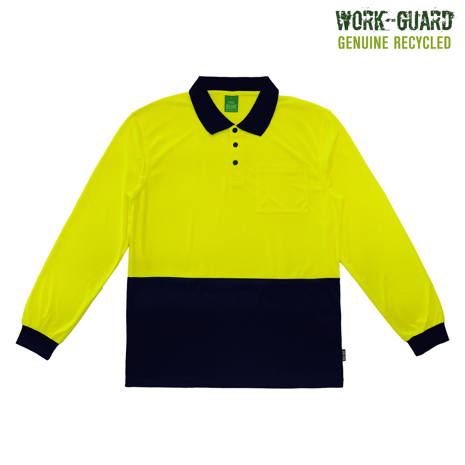 R482X Work-Guard Recycled Hi Vis Longsleeve Polo