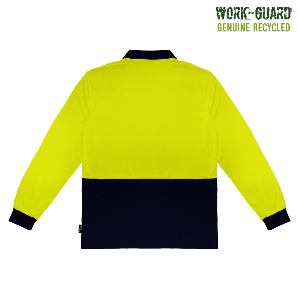 R482X Work-Guard Recycled Hi Vis Longsleeve Polo
