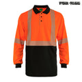 R486X Work-Guard Recycled Hi Vis Long Sleeve Day/Night Polo