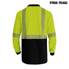R486X Work-Guard Recycled Hi Vis Long Sleeve Day/Night Polo