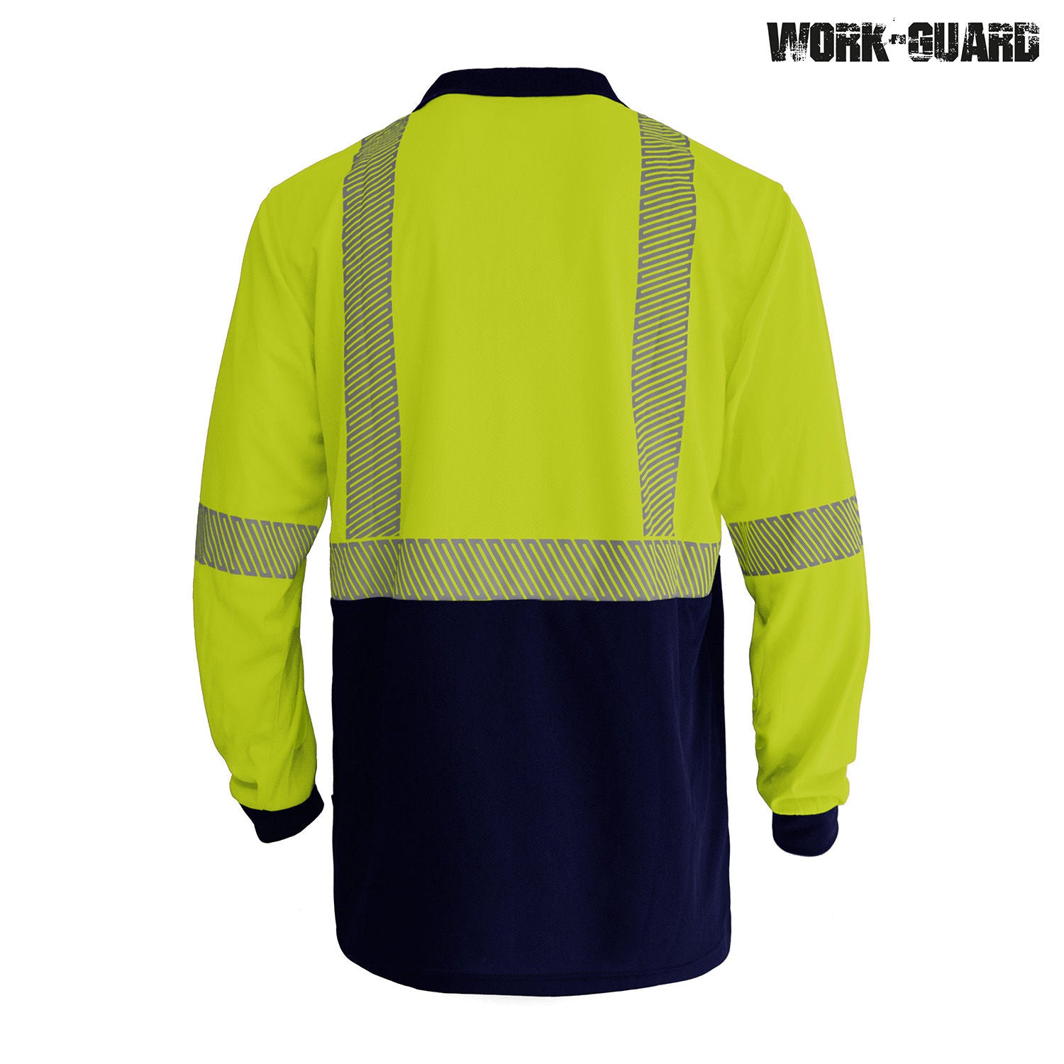 R486X Work-Guard Recycled Hi Vis Long Sleeve Day/Night Polo