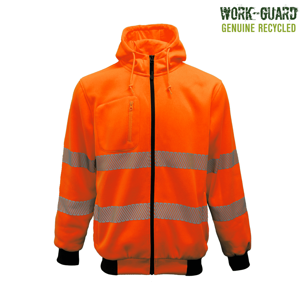 R503X Work-Guard Recycled Hi Vis Day/Night Zipped Hoodie