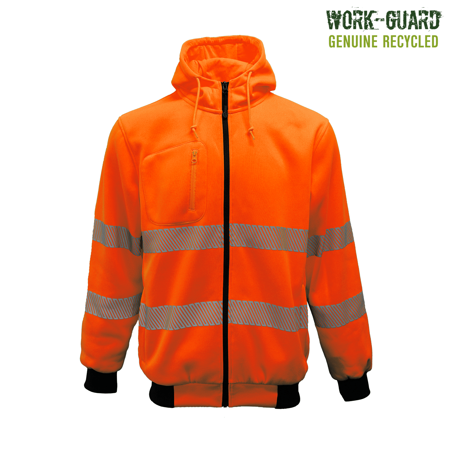 R503X Work-Guard Recycled Hi Vis Day/Night Zipped Hoodie