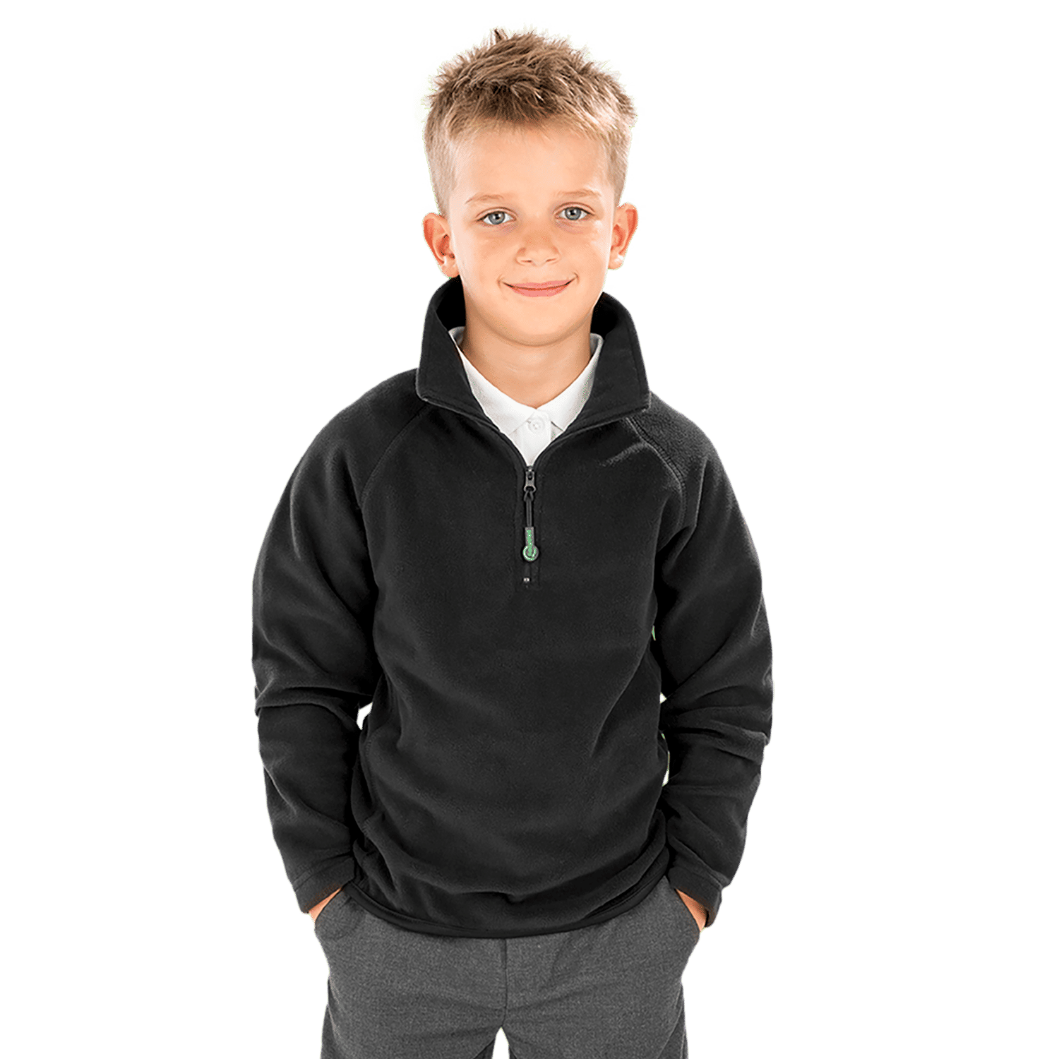 R905B Result Recycled PET Youth Qtr.Zip Fleece Top